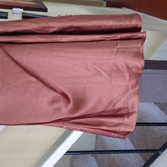 The Limited Copper-Colored Wrap-Style Flowing Mini Dress Women's Size 0 NWT - Picture 3 of 7